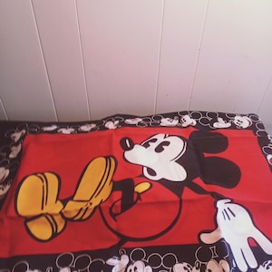 Vintage Disney Mickey Mouse Twin Bed Sheet Set