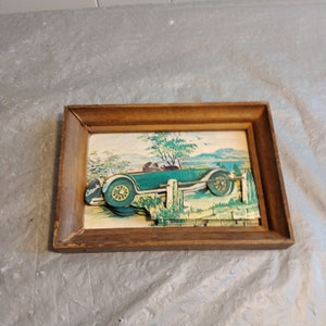 Vintage Gerahmtes 3D Auto Bild Old Chrysler von V. Marek