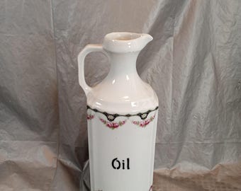 Aceitera de porcelana checa antigua, lea la descripción.