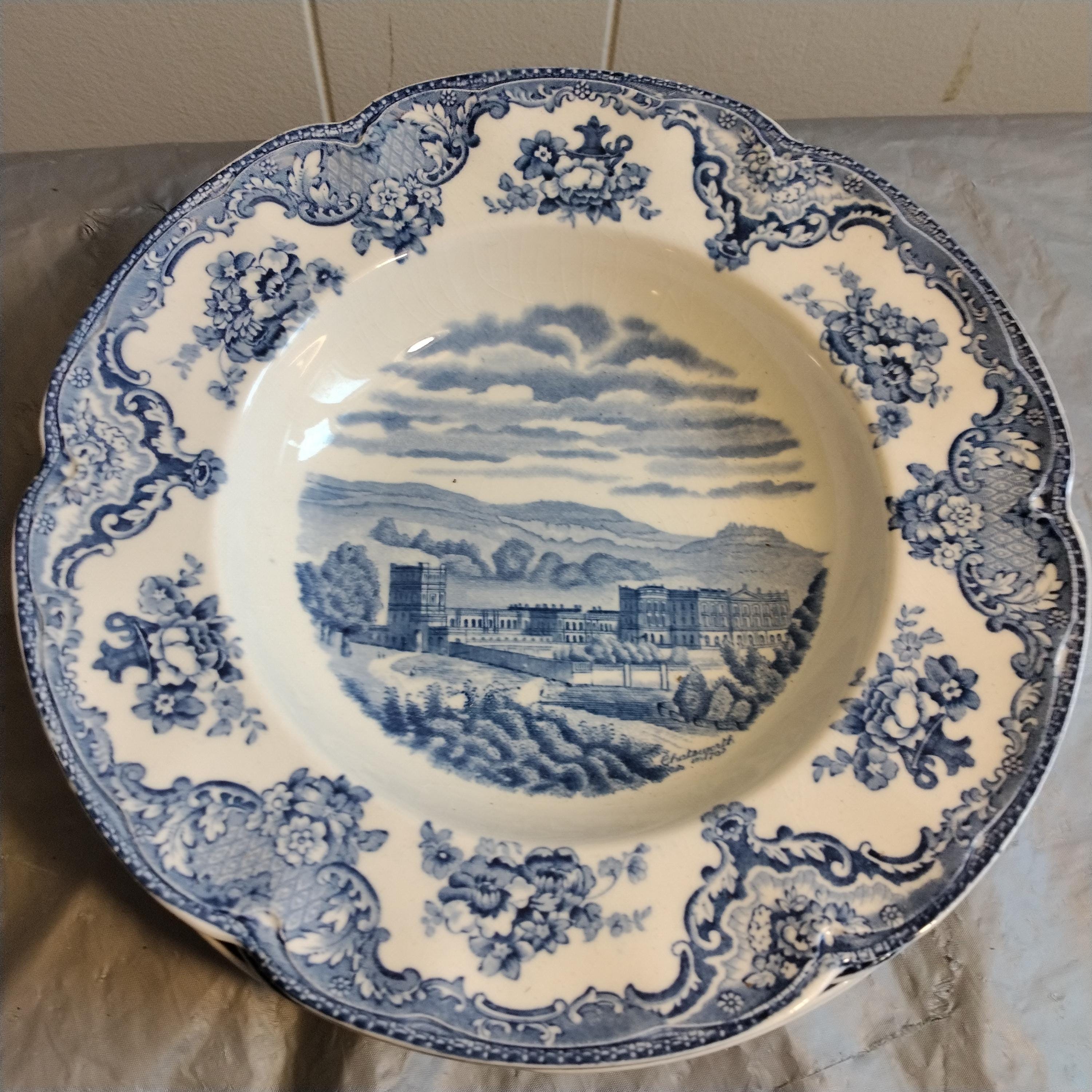 Old | Amazon.com スープボウル6個とボウル Canterbury Brothers Johnson Britain Soup Casual Brothers Johnson Pink Castles 食器