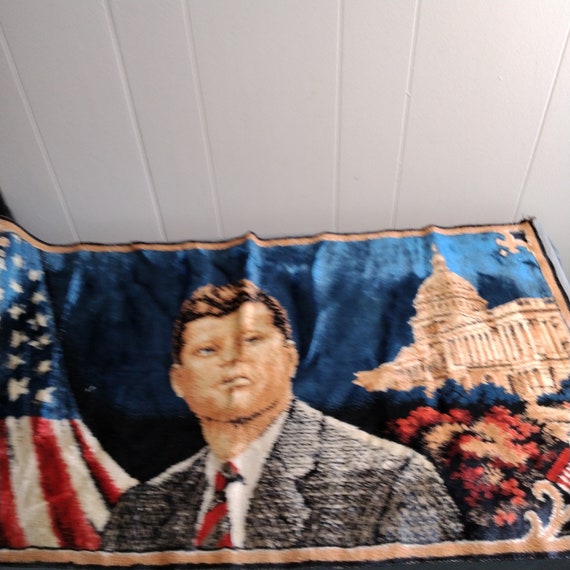 ヴィンテージ JFK タペストリー、ケネディ大統領タペストリー - Etsy 日本