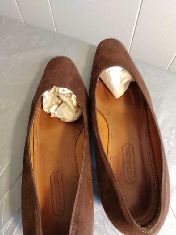 Vintage Coach Shoes, Coach City Mid Heel Brown Su… - image 3
