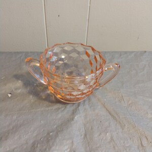 Pink Depression Glass Sugar Bowl