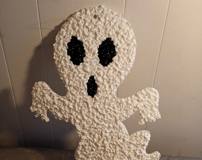 Melted Plastic Popcorn Halloween Ghost Figure, Made USA - Etsy