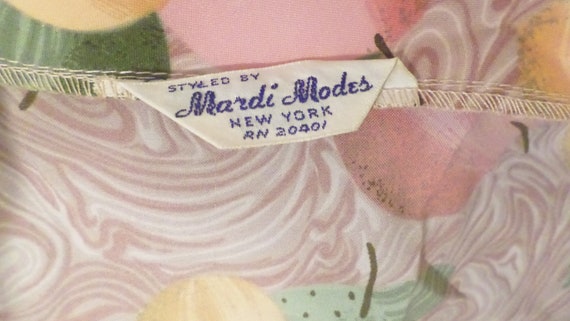 Vintage Mardi Modes New York Poly Blouse, Button … - image 5