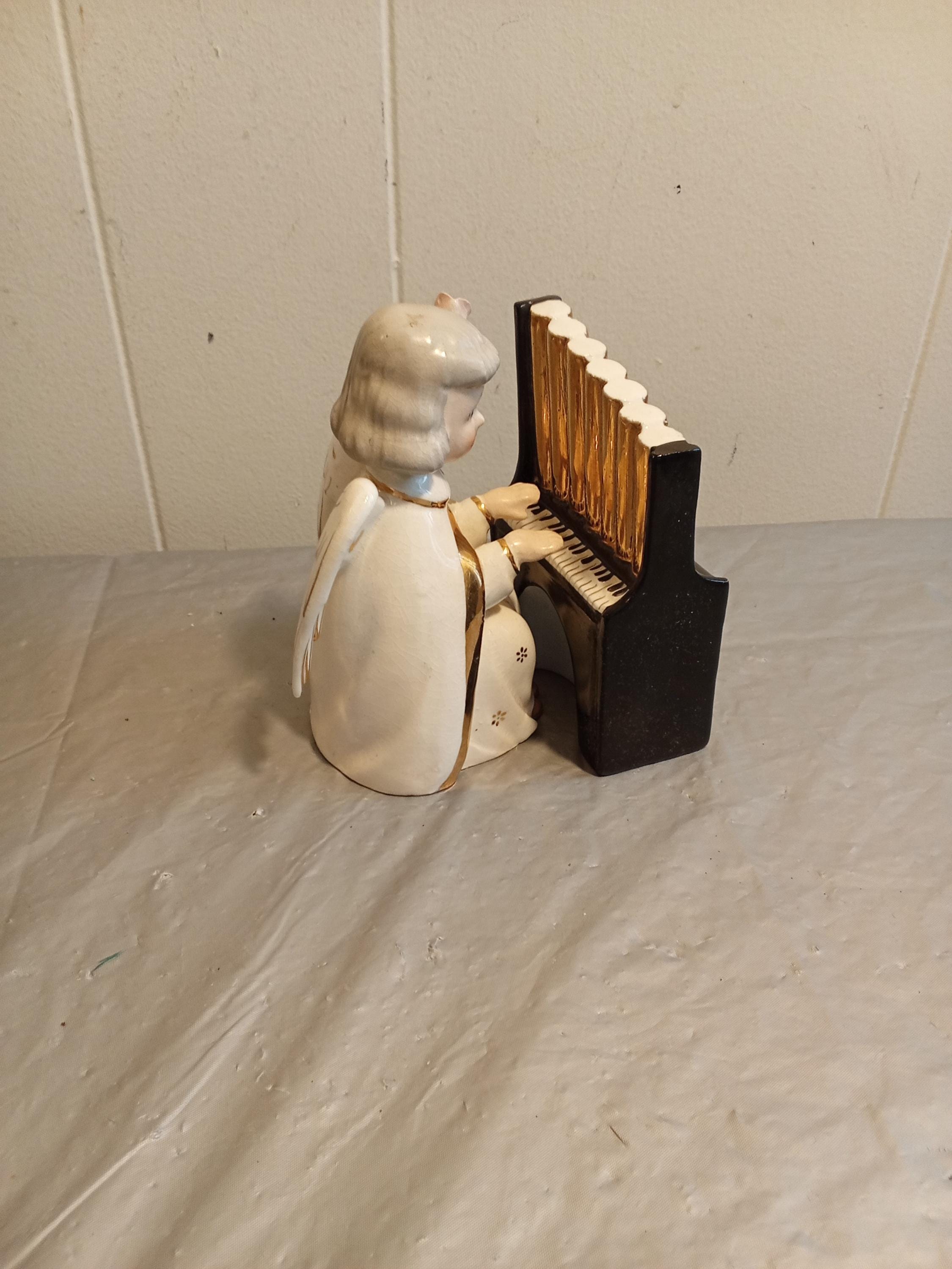 Vintage Angel Playing Organ - Etsy