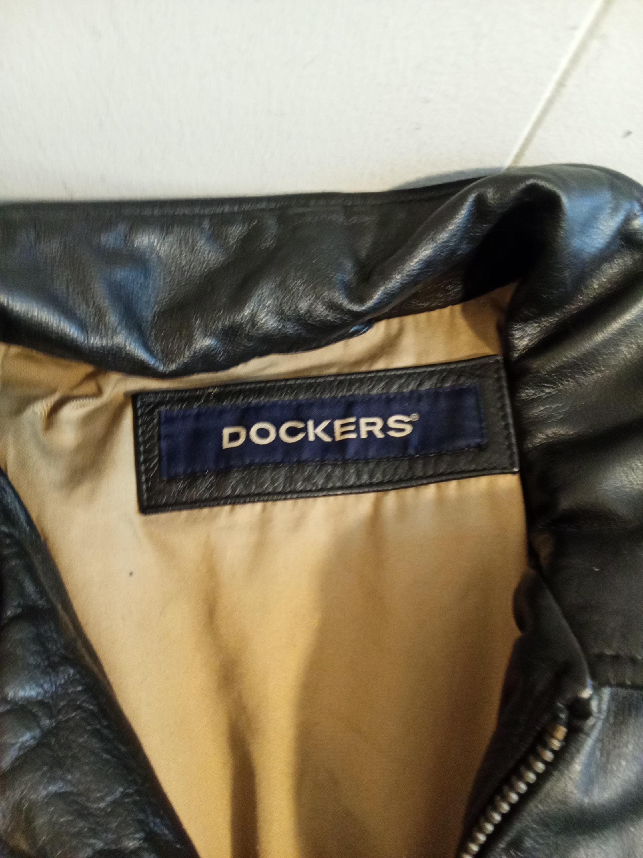 DOCKERS ブラック レザージャケット L 90s DOCKERS ドッカーズ 高品質 ラム レザー ジャケット 黒 L レザー