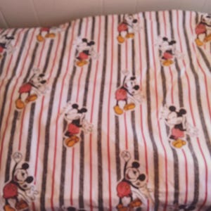 Vintage Disney Mickey Mouse Twin Bed Sheet Set