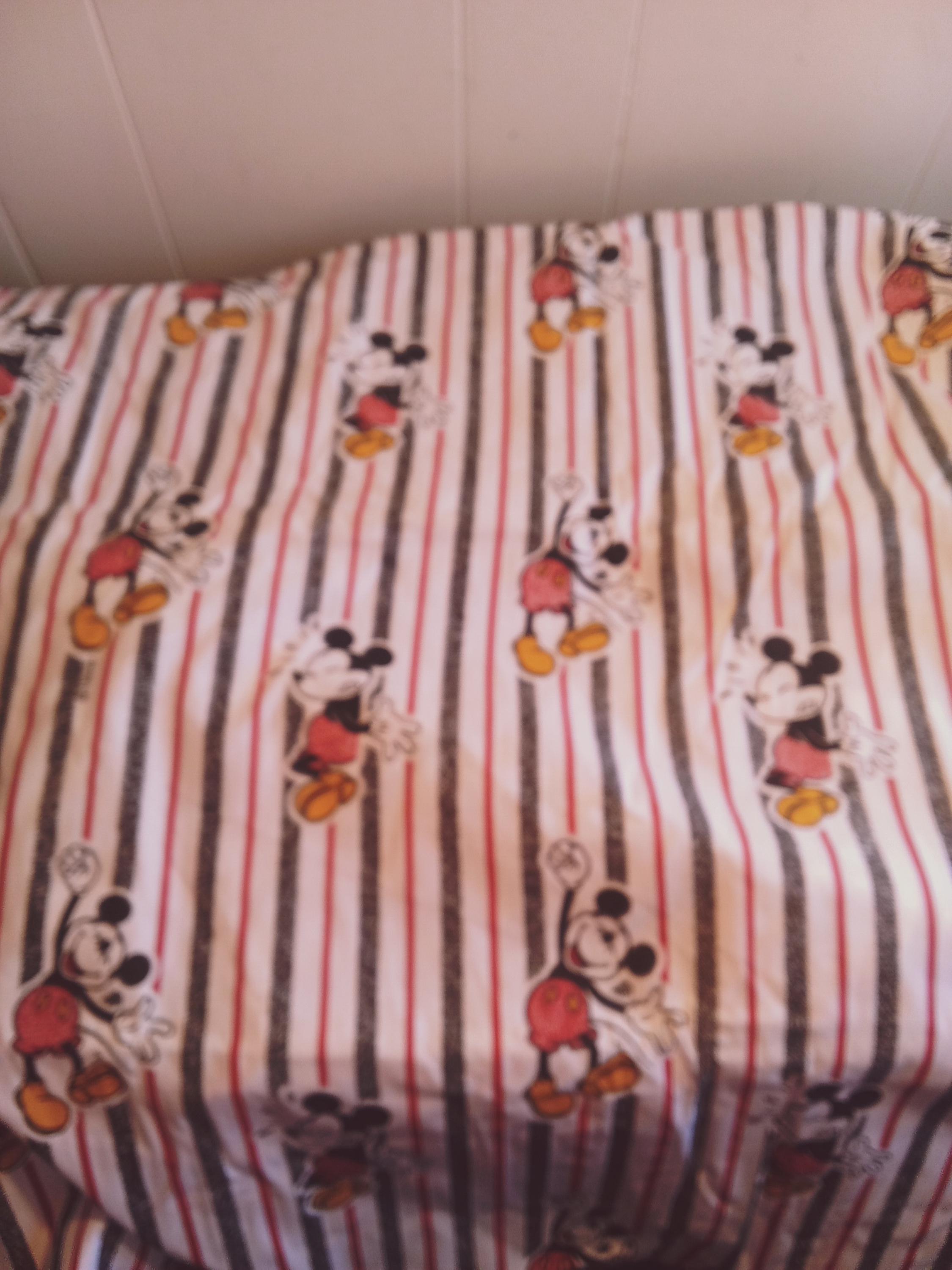 ヴィンテージ ディズニー ミッキーマウス ツインベッドシーツセット