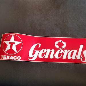 Vintage 1980&#39;s New Jersey GENERALS  USFL 11-1/2&quot; Bumper Sticker Texaco New Unused