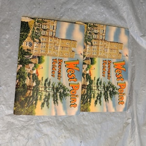 2 1960s Vintage US Military West Point Fold Out Postcards