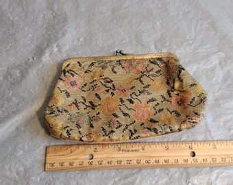 Vintage Cosmetic Make Up Bag, Large Coin Bag
