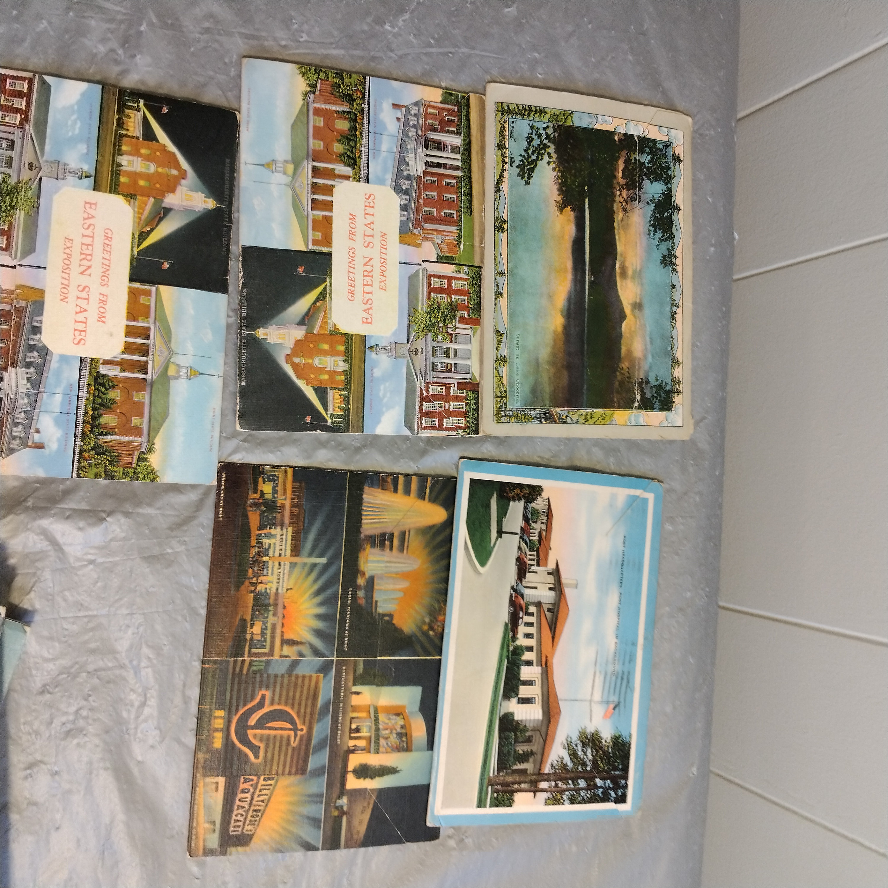 4枚のヴィンテージアラバママサチューセッツ州ニューハンプシャー