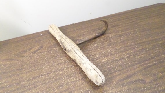 Antique Hay Bale Hook, Primitive Tool, Rustic Decor -  Canada