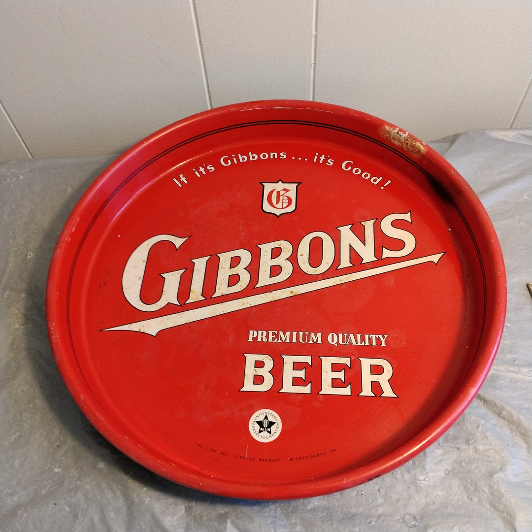 Vintage Beer Tray Gibbons Brewery Beer Tray Etsy