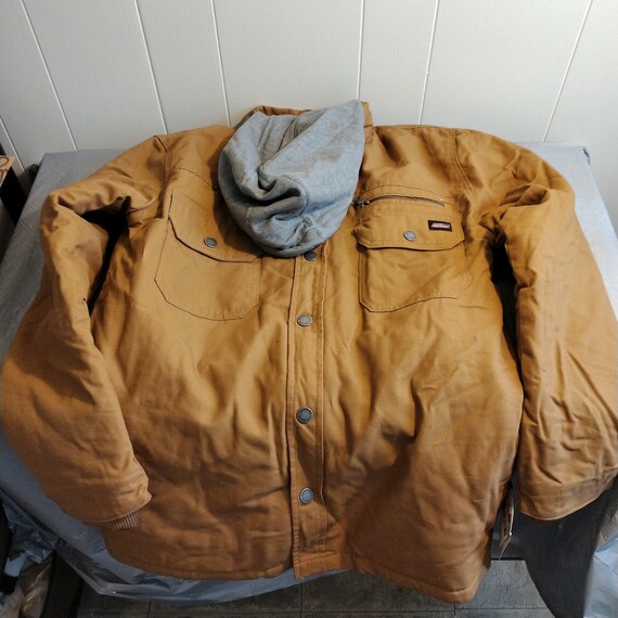 NOS Dickies Shirt Jacket With Sweatshirt Hood S Etsy UK