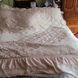 Jerusalem International Trading Pfirsich Quilt Tagesdecke