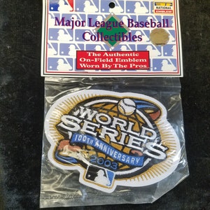 National Emblem World Series 100th Anniversary Patch New in Package 5" X 3.5"