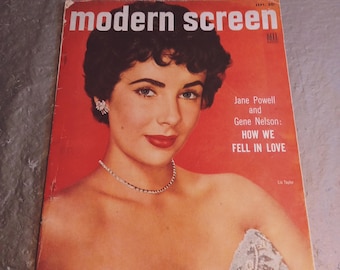 Sept 1953 Modern Screen Magazine, Liz Taylor Cover, Jane Powell, Gene Nelson