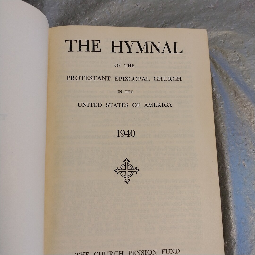 1940 the Hymnal of the Protestant Episcopal Church Etsy