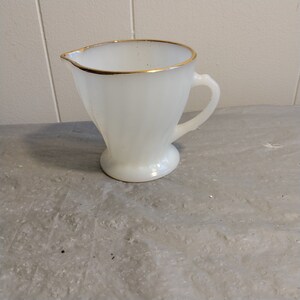 Vintage Milk Glass Anchor Hocking Fire King Creamer