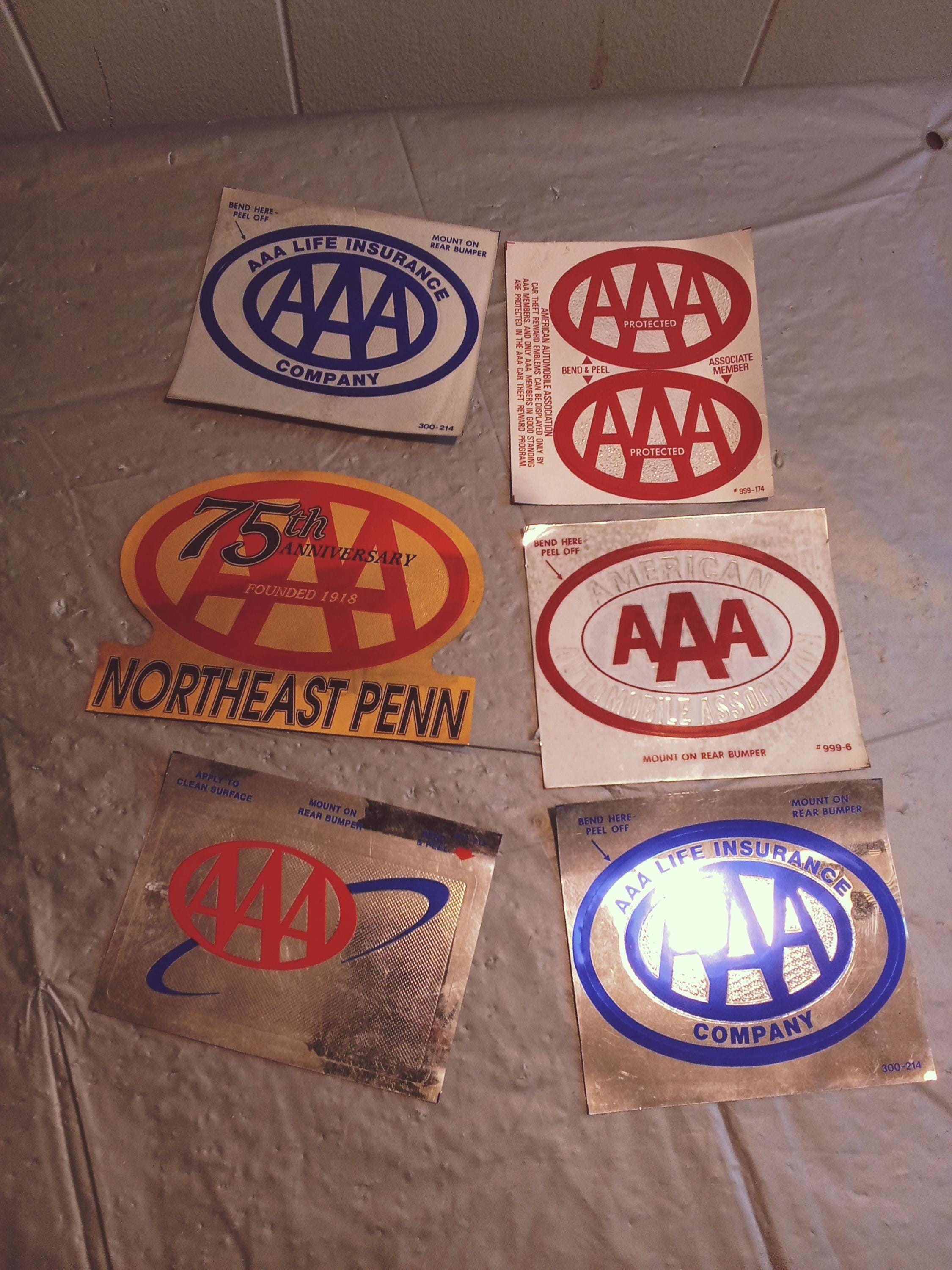 Lot of Vintage AAA Stickers, Read Description - Etsy