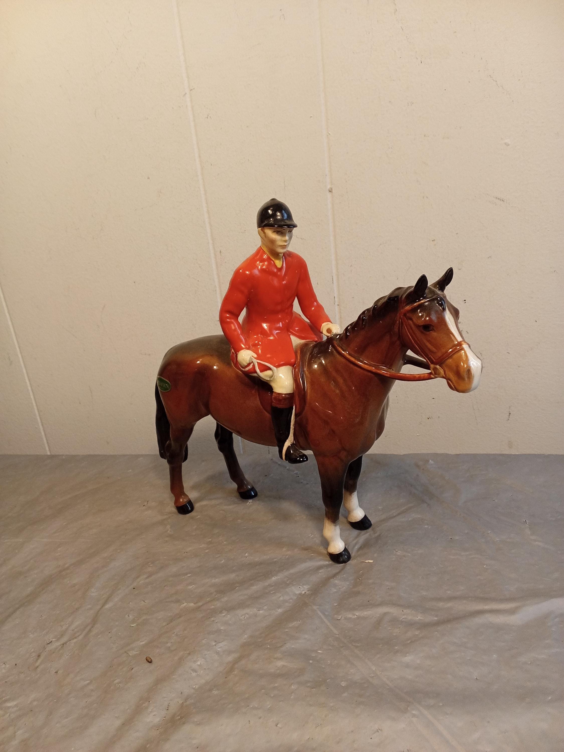 Beswick Horse and Rider - Etsy