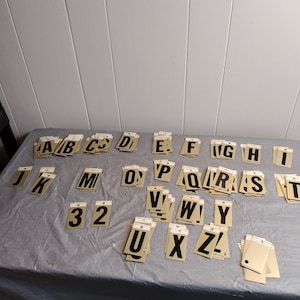 160pc 2 3/8&quot; Vintage Curtis Industries Metal Mailbox Letters Numbers, Peel & Stick House Mailbox Numbers Letters, Address Sign