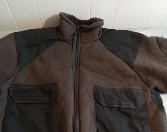 Cold Weather Synthetic Fiber Pile Jacket, Fleece Jacket Large