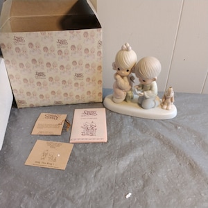 1987 Vintage Enesco Precious Moments Figurine 104019, With This Ring I ...
