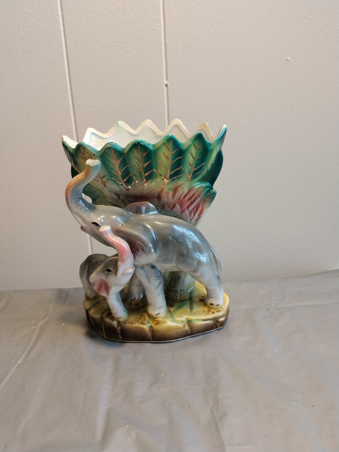 Vintage Japan Elephant Vase Mom & Baby Elephant Vase Etsy