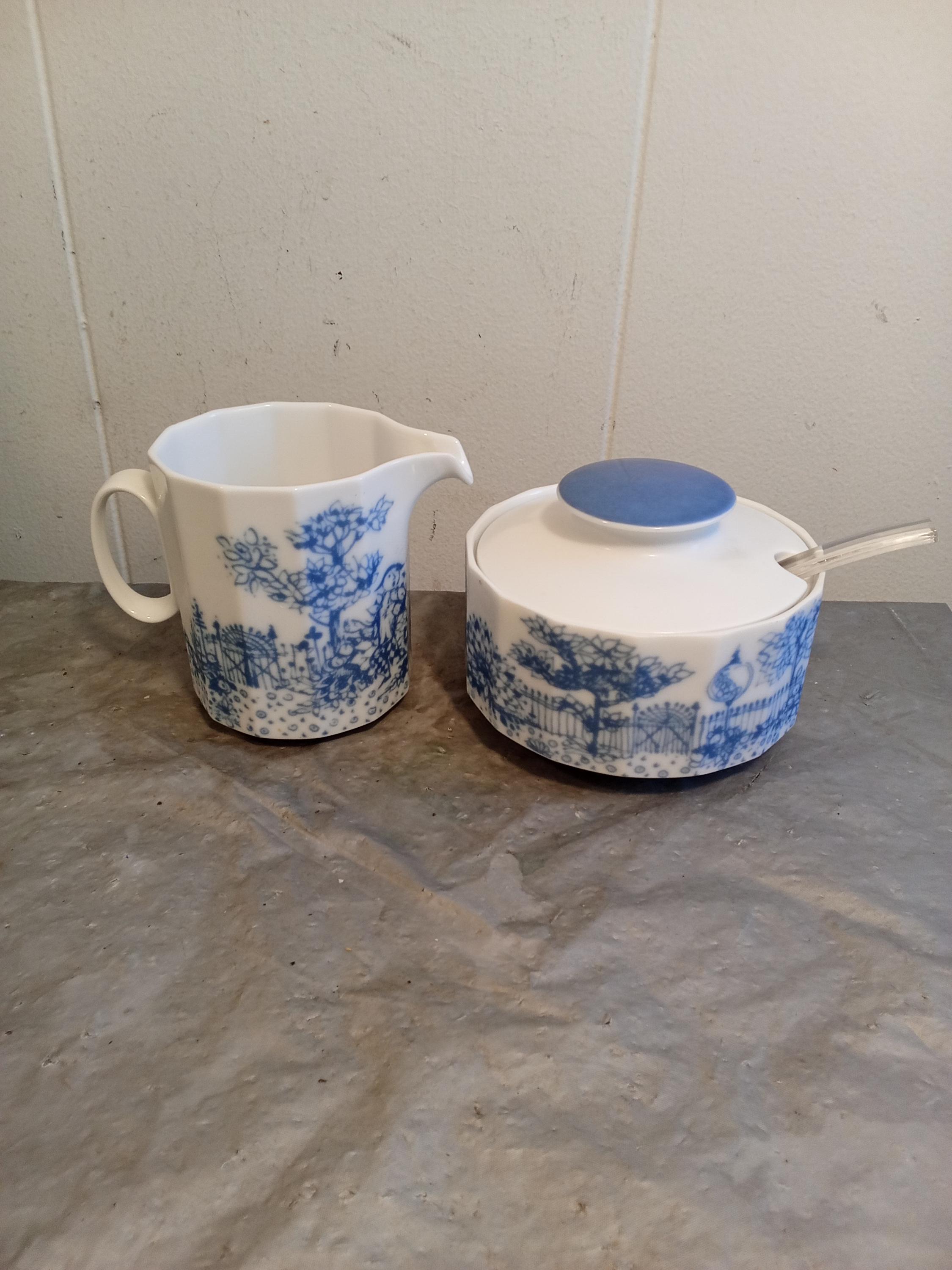 Rosenthal Studio Linie Porcelain Creamer & Sugar Set, Blue White
