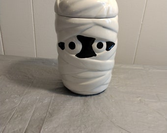 Tien Hsing Mummy Candy Jar, Lidded Jar, Halloween Candy Dish