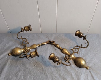 Pair Vintage Double Candlestick Sconces, Candelabra Made in England