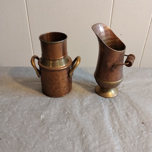 Vintage CCAC Brass Mini Milk Can & Fireplace Bucket