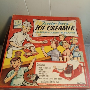 Vintage Frosty Freez Ice  Creamer, Hasbro Ice Cream Maker