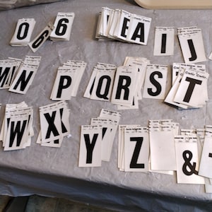 225pc 2 3/8&quot; Vintage Curtis Industries House Numbers Letters, Peel & Stick House Mailbox Numbers Letters, Address Sign