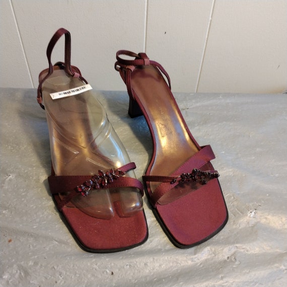 Vintage Womens Faux Stone Embellished Sandals Bandolino 6 1 2M