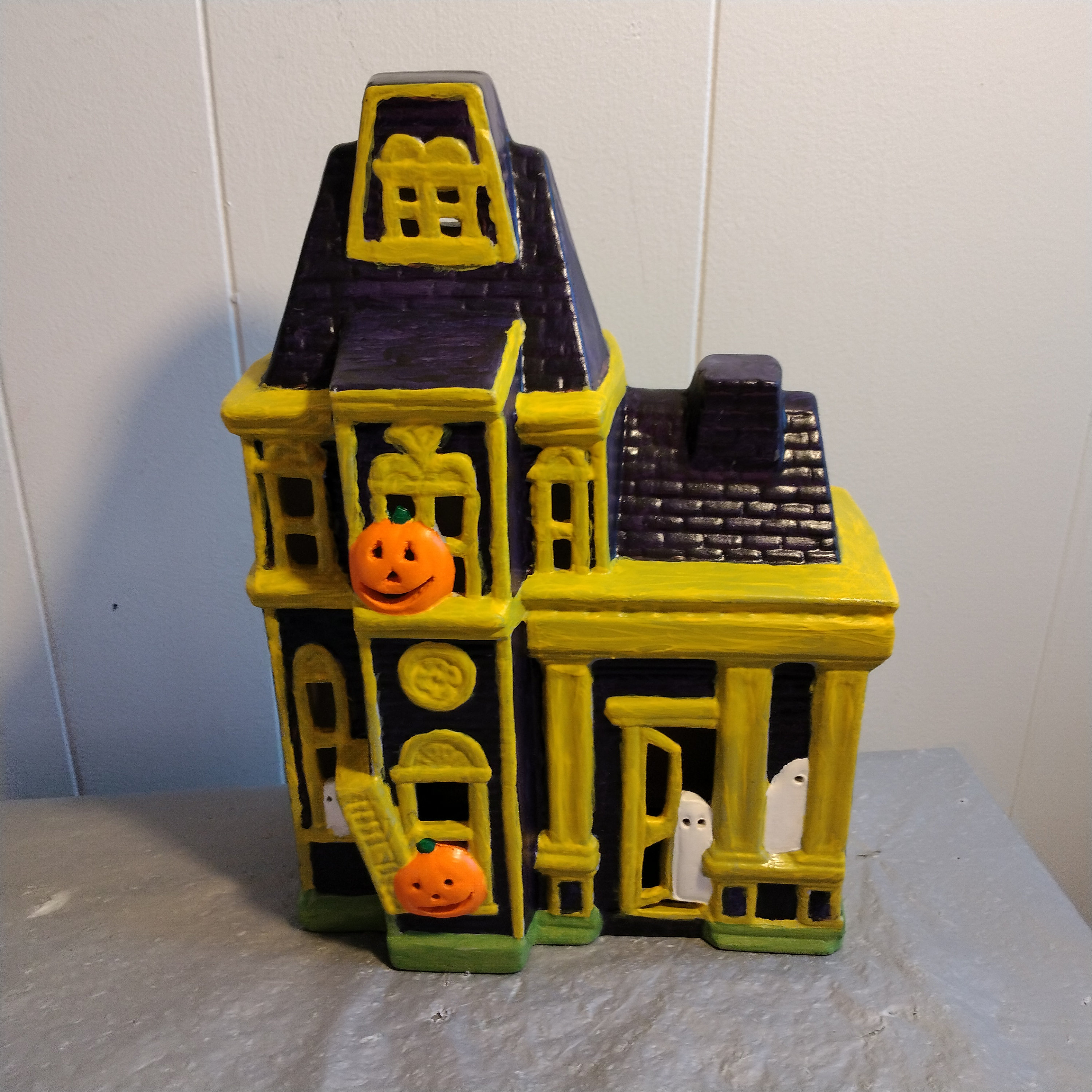 Vintage Hand Painted Ceramic Halloween House