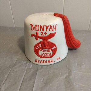 Vintage Ceramic Shriner&#39;s Hat, Reading PA Shriners