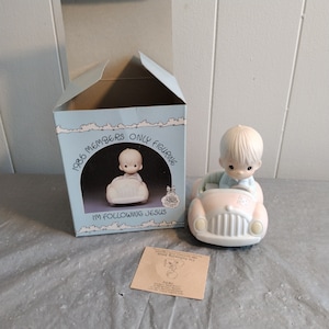 Members Vintage 1986 Enesco Precious Moments I&#39;m Following Jesus, 1980s Enesco Precious Moments PM-862