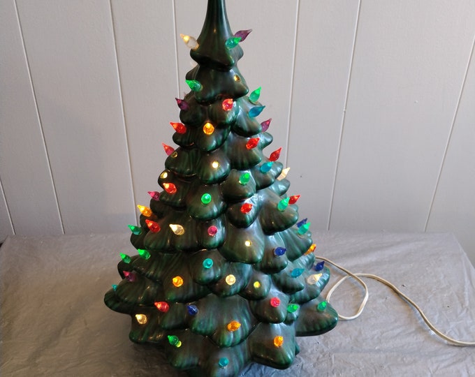 19 Vintage Ceramic Christmas Tree, Light up Musical Christmas Tree Etsy