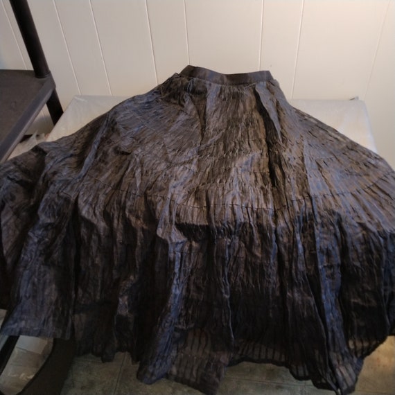 Vintage Black Tulle Skirt, Formal Skirt 26W 34L