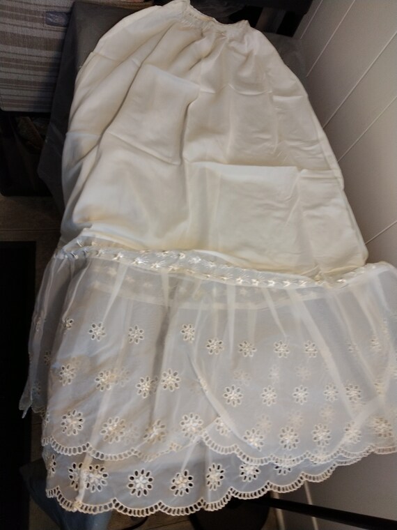 Vintage Nylon Slip, Half Slip 38" long, Formal Nylon … Gem