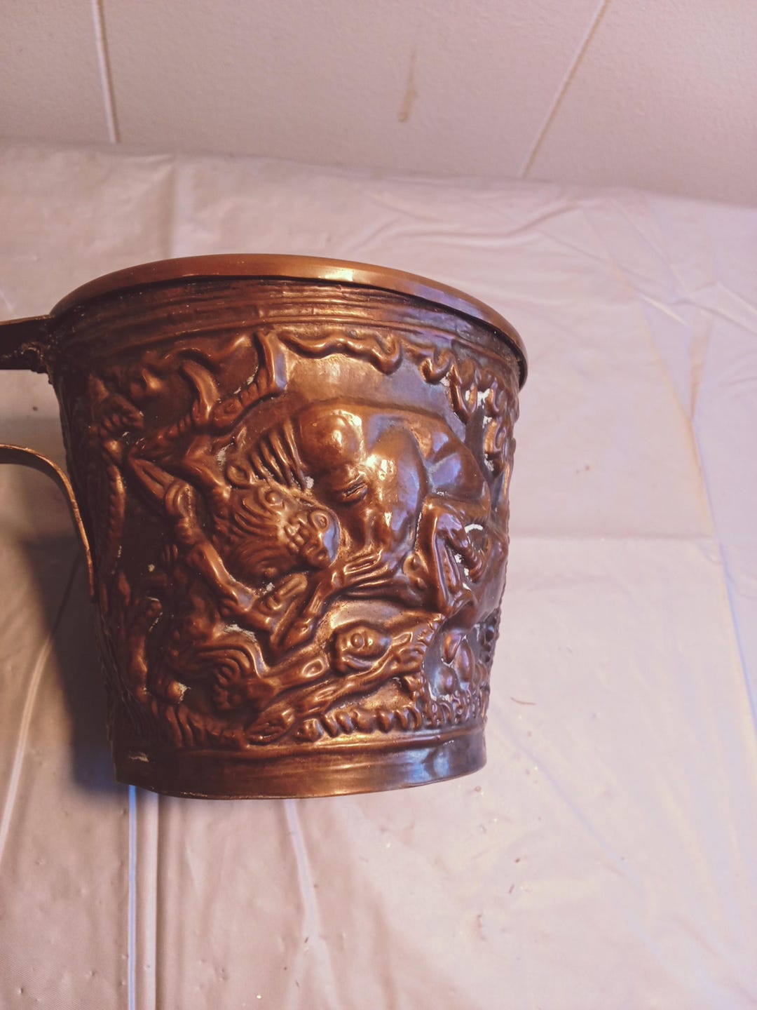 Copper Ritual Bull Relief Cup - Etsy