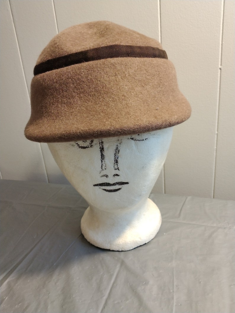 Vintage Glenover Brown Wool Womans Hat, Church Hat image 5