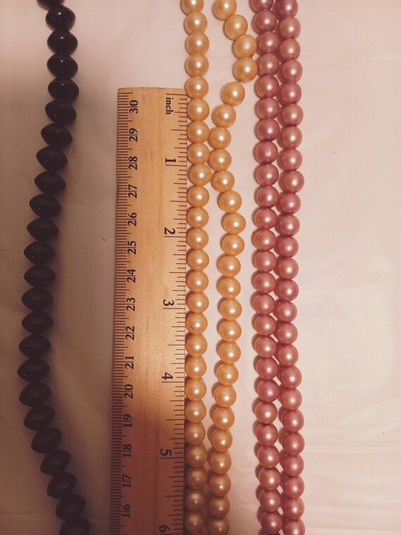 Mustard clay & plastic bead *** necklace main image 1