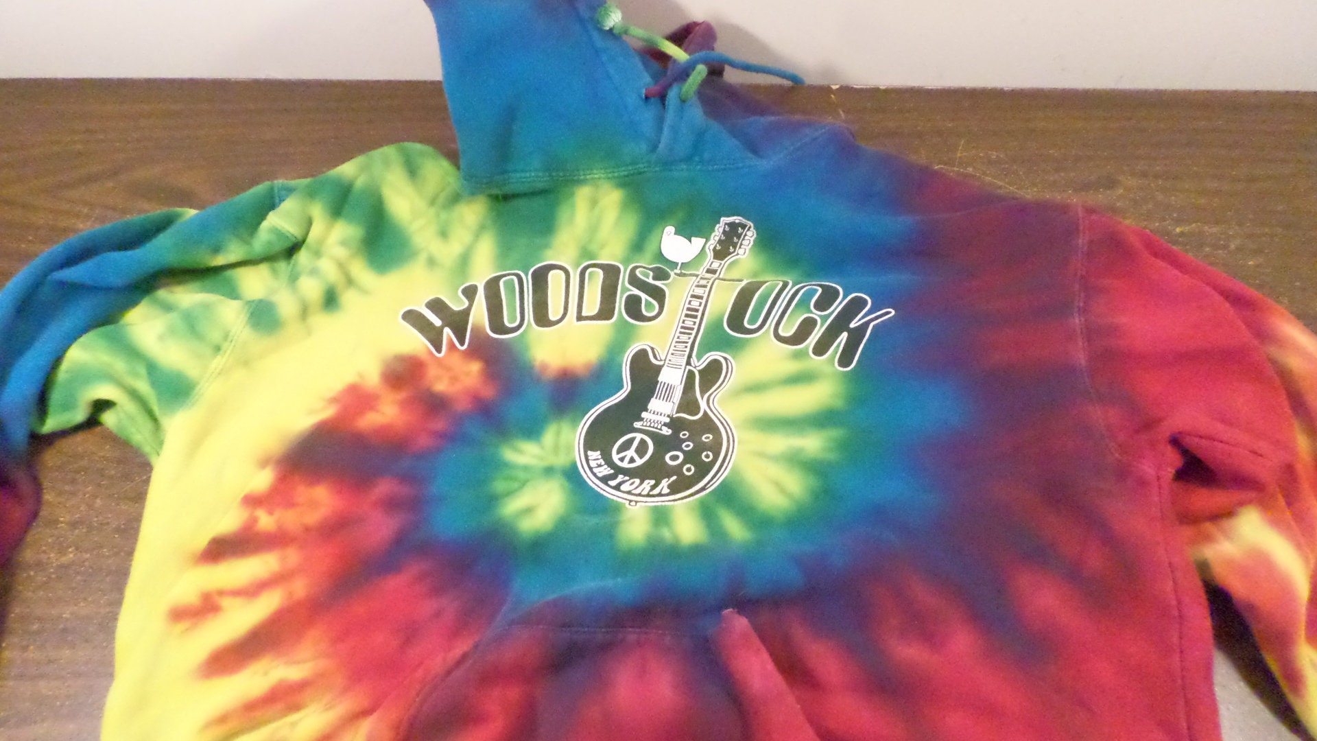 Old Navy Tie Dye Hoodie Red White Blue Tie Dye Sweatshirt Vintage