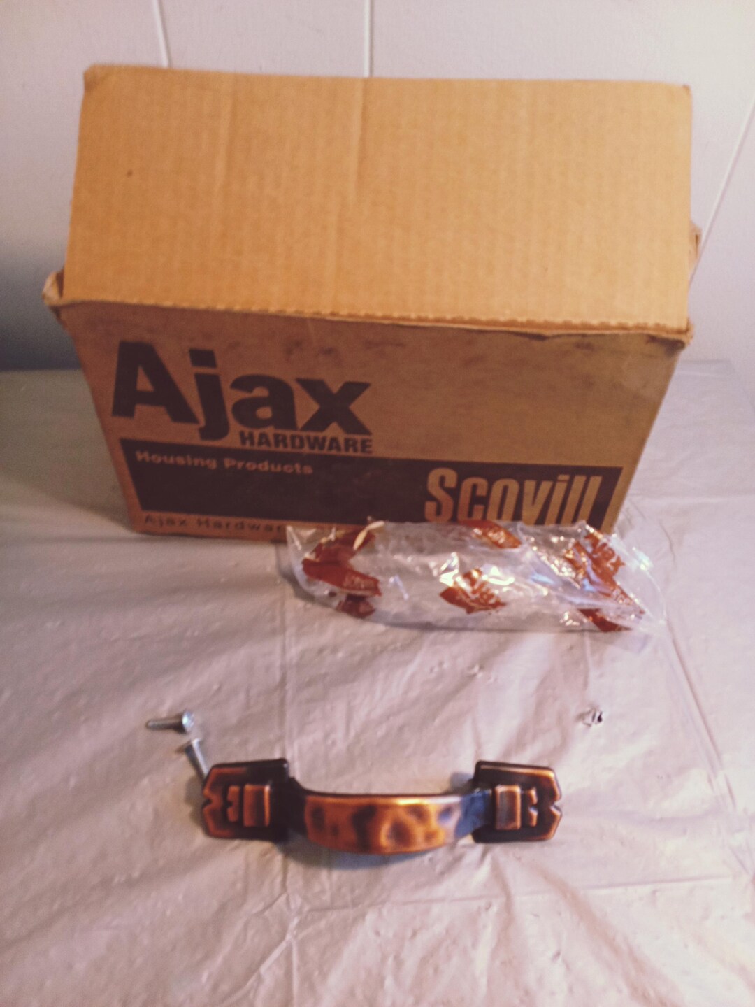 Bouton De Tiroir Laiton Ajax - Signes Du Zodiaque - Vintage Milieu De Siècle