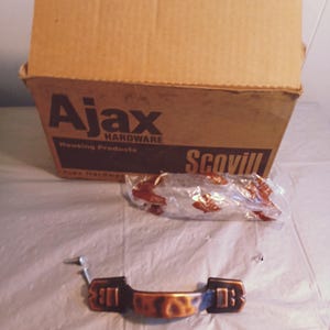 20 NOS Ajax Early American Old Copper Drawer Cabinet Pulls Handles, Read Description